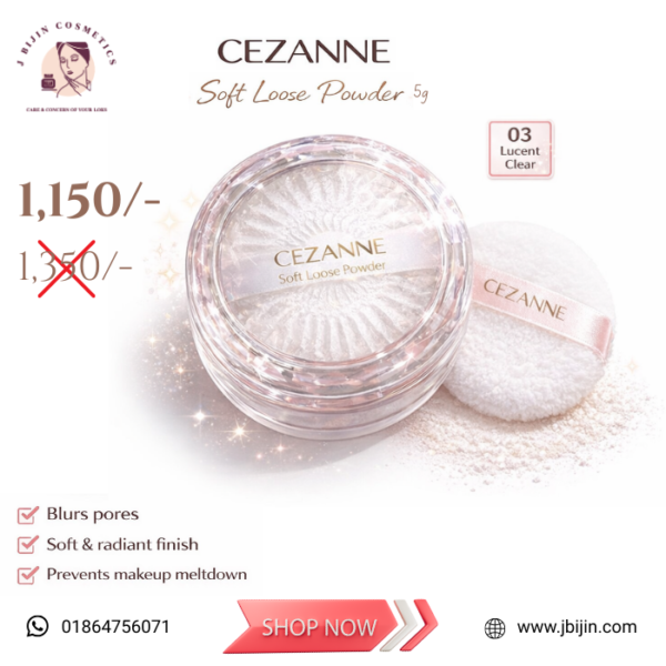 CEZANNE Soft Loose Powder 5g 03 Lucent Clear