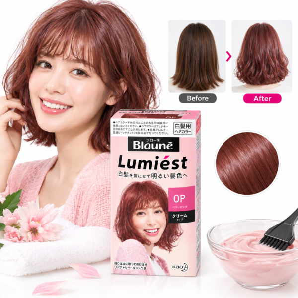 Kao Blaune Lumiest Hair Color 0P Berry Pink-50g