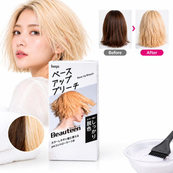 Hoyu Beauteen Base Up Bleach Hair Bleaching Kit (Hair Color Remover)